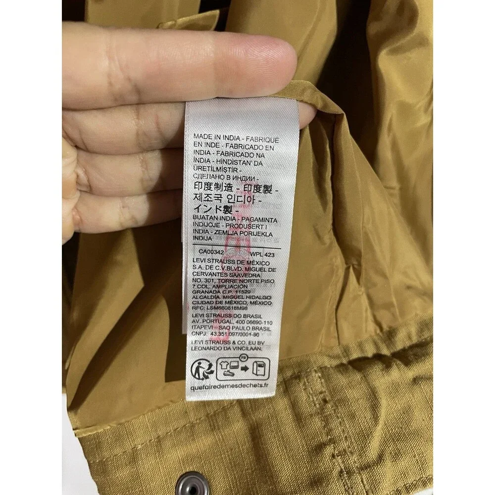 Levis‎ Canvas Depot Jacket Mens XL Brown Corduroy Collar Trucker Barn Utility